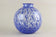 20TH CENTURY, ITALY, BLUE MURANO GLASS BALL VASE, MID CENTURY MODERN, 1970
