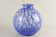 20TH CENTURY, ITALY, BLUE MURANO GLASS BALL VASE, MID CENTURY MODERN, 1970