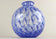 20TH CENTURY, ITALY, BLUE MURANO GLASS BALL VASE, MID CENTURY MODERN, 1970