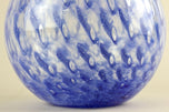 20TH CENTURY, ITALY, BLUE MURANO GLASS BALL VASE, MID CENTURY MODERN, 1970