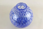 20TH CENTURY, ITALY, BLUE MURANO GLASS BALL VASE, MID CENTURY MODERN, 1970