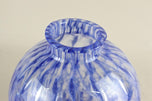20TH CENTURY, ITALY, BLUE MURANO GLASS BALL VASE, MID CENTURY MODERN, 1970