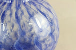 20TH CENTURY, ITALY, BLUE MURANO GLASS BALL VASE, MID CENTURY MODERN, 1970