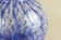 20TH CENTURY, ITALY, BLUE MURANO GLASS BALL VASE, MID CENTURY MODERN, 1970