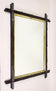 19TH CENTURY, AUSTRIA, RUSTIC BLACK FOREST MIRROR, GILT BARS, CIRCA 1880