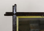 19TH CENTURY, AUSTRIA, RUSTIC BLACK FOREST MIRROR, GILT BARS, CIRCA 1880