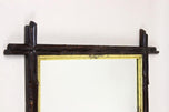 19TH CENTURY, AUSTRIA, RUSTIC BLACK FOREST MIRROR, GILT BARS, CIRCA 1880