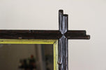 19TH CENTURY, AUSTRIA, RUSTIC BLACK FOREST MIRROR, GILT BARS, CIRCA 1880