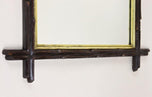 19TH CENTURY, AUSTRIA, RUSTIC BLACK FOREST MIRROR, GILT BARS, CIRCA 1880