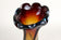 20TH CENTURY, ITALY, MURANO GLASS VASE, AMBER, DARK RED, BLUE