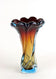 20TH CENTURY, ITALY, MURANO GLASS VASE, AMBER, DARK RED, BLUE