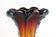 20TH CENTURY, ITALY, MURANO GLASS VASE, AMBER, DARK RED, BLUE