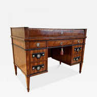 19TH CENTURY, AUSTRIA, EMPIRE WRITING DESK, NUTWOOD, ROLL TOP