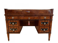 19TH CENTURY, AUSTRIA, EMPIRE WRITING DESK, NUTWOOD, ROLL TOP