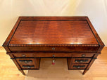 19TH CENTURY, AUSTRIA, EMPIRE WRITING DESK, NUTWOOD, ROLL TOP