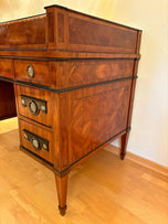 19TH CENTURY, AUSTRIA, EMPIRE WRITING DESK, NUTWOOD, ROLL TOP