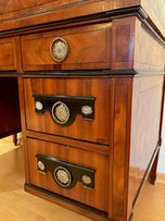 19TH CENTURY, AUSTRIA, EMPIRE WRITING DESK, NUTWOOD, ROLL TOP