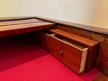19TH CENTURY, AUSTRIA, EMPIRE WRITING DESK, NUTWOOD, ROLL TOP