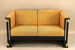 20TH CENTURY, AUSTRIA, ART NOUVEAU, TWO SEAT SOFA, SCHOOL OF J HOFFMANN