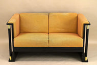20TH CENTURY, AUSTRIA, ART NOUVEAU, TWO SEAT SOFA, SCHOOL OF J HOFFMANN