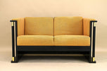 20TH CENTURY, AUSTRIA, ART NOUVEAU, TWO SEAT SOFA, SCHOOL OF J HOFFMANN