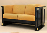 20TH CENTURY, AUSTRIA, ART NOUVEAU, TWO SEAT SOFA, SCHOOL OF J HOFFMANN