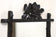 19TH CENTURY, AUSTRIA, RUSTIC BLACK FOREST WALL MIRROR, OAK LEAVES, ACORNS