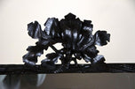 19TH CENTURY, AUSTRIA, RUSTIC BLACK FOREST WALL MIRROR, OAK LEAVES, ACORNS