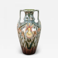 20TH CENTURY, AUSTRIA, ART NOUVEAU, MAJOLICA VASE, GERBING & STEPHAN, CA 1910