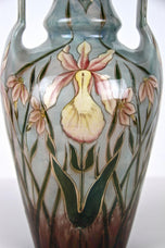 20TH CENTURY, AUSTRIA, ART NOUVEAU, MAJOLICA VASE, GERBING & STEPHAN, CA 1910