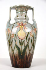 20TH CENTURY, AUSTRIA, ART NOUVEAU, MAJOLICA VASE, GERBING & STEPHAN, CA 1910