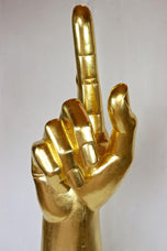 21ST CENTURY, CONTEMPORARY, GIGANTIC HAND SCULPTURE, GOLDLEAF PLATED