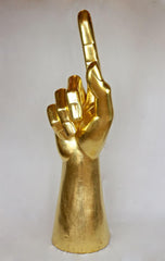 21ST CENTURY, CONTEMPORARY, GIGANTIC HAND SCULPTURE, GOLDLEAF PLATED