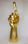 21ST CENTURY, CONTEMPORARY, GIGANTIC HAND SCULPTURE, GOLDLEAF PLATED