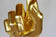 21ST CENTURY, CONTEMPORARY, GIGANTIC HAND SCULPTURE, GOLDLEAF PLATED