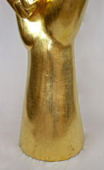 21ST CENTURY, CONTEMPORARY, GIGANTIC HAND SCULPTURE, GOLDLEAF PLATED