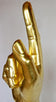 21ST CENTURY, CONTEMPORARY, GIGANTIC HAND SCULPTURE, GOLDLEAF PLATED