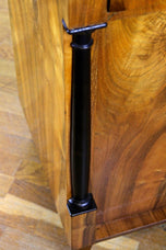 19TH CENTURY, AUSTRIA, BIEDERMEIER NUTWOOD COMMODE, TRUMEAU, CIRCA 1825