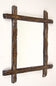 19TH CENTURY, AUSTRIA, BLACK FOREST WALL MIRROR, RUSTIC, TREE TRUNK