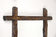 19TH CENTURY, AUSTRIA, BLACK FOREST WALL MIRROR, RUSTIC, TREE TRUNK