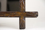 19TH CENTURY, AUSTRIA, BLACK FOREST WALL MIRROR, RUSTIC, TREE TRUNK