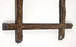 19TH CENTURY, AUSTRIA, BLACK FOREST WALL MIRROR, RUSTIC, TREE TRUNK