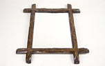 19TH CENTURY, AUSTRIA, BLACK FOREST WALL MIRROR, RUSTIC, TREE TRUNK