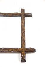 19TH CENTURY, AUSTRIA, BLACK FOREST WALL MIRROR, RUSTIC, TREE TRUNK