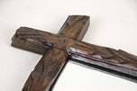 19TH CENTURY, AUSTRIA, BLACK FOREST WALL MIRROR, RUSTIC, TREE TRUNK