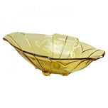 20TH CENTURY, ART DECO, GLASS BOWL, AMBER COLORED, AUSTRIA, CIRCA 1920