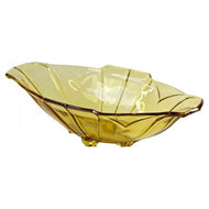 20TH CENTURY, ART DECO, GLASS BOWL, AMBER COLORED, AUSTRIA, CIRCA 1920