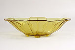 20TH CENTURY, ART DECO, GLASS BOWL, AMBER COLORED, AUSTRIA, CIRCA 1920