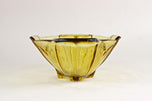 20TH CENTURY, ART DECO, GLASS BOWL, AMBER COLORED, AUSTRIA, CIRCA 1920