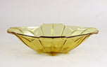 20TH CENTURY, ART DECO, GLASS BOWL, AMBER COLORED, AUSTRIA, CIRCA 1920